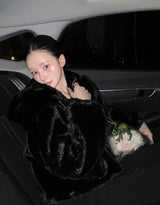 Crop Hood Fur Jacket