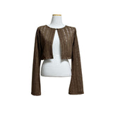 (Set/3color) Damaged Sleeveless Onepiece & Crop Cardigan Set