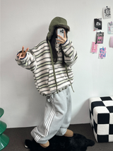 フリース❤トラックライン3ラインロングパンツ ❤🖤🤍💙🩶5COLOR