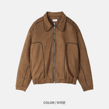 Velvety Suede Padded Jacket (2 Colors)