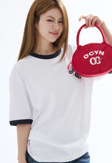 OCYN ベーシック エンブ ミニバッグ レッド