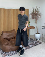 レノン ピグメント ヘンリーネック ショートスリーブ Tシャツ