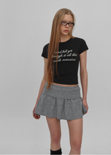 [MADE] ラボンレタリングキャップスリーブ半袖Tシャツ