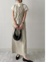 Momento Linen Long Vest