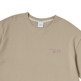 25SS EMBO LOGO WAFFLE SHORT SLEEVE T-SHIRT LIGHT BROWN