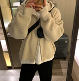Cant Hachi Warm Knit Hooded Zip-Up