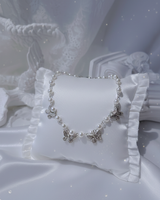 [Redvelet Joy, Jo Yu-ri Necklace] Butterfly Waltz Choker Necklace - Silver Color