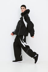 EXQUISITE 3L WIDE JOGGER PANTS BLACK