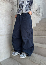 POCKET BUTTON CARGO PANTS