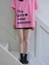 ガールズウェアサマーTシャツ - ホットピンク