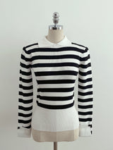 26SS★ Siez Color Matching Button Collar Knit