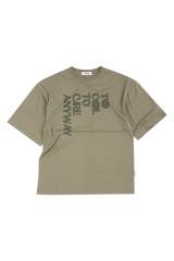 Too Cool overfit dust khaki short sleeve tee