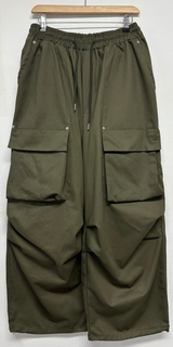 HIGH QUALITY 💛 KOREAN / STRING 🩶 FRONT CARGO PARACHUTE RIVET COTTON LONG PANTS 💛🩶🖤💚 - 4 COLORS