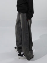 (UNISEX) ツイストストライプデニムパンツ