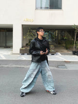 テナーカモフラージュバルーンデニムパンツ