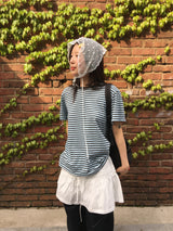 ダメージクルーネックTシャツ(2color)