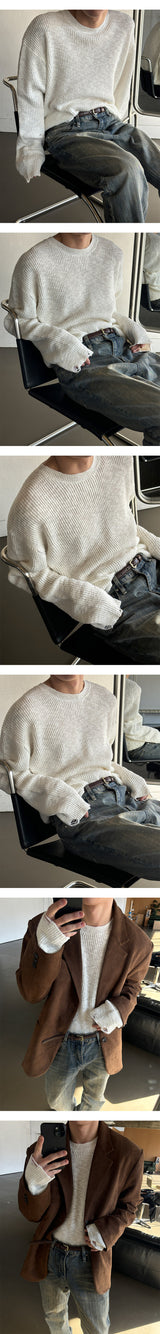 [S/S] ダメージオーバーフィットニット(4color)