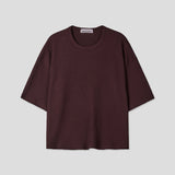 アビン クロップ ワッフル 半袖Tシャツ 4C