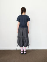 shirring bermuda denim pants