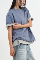 セミクロップドデイリーTシャツ
