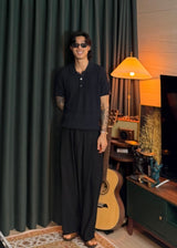 Hachi Linen Collar Short-Sleeve Knit 5COLOR