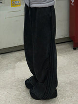 Vintage Washing Triple Line Wide Pants