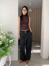 STRIPE TWILL BALLOON SLACKS (2C)
