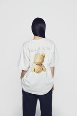 24FW BLOCK BEAR SHORT SLEEVE T-SHIRT CREAM