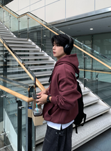 Taper Daily Cotton Double Weave Overfit Hoodie