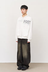 Post Printed Zip Hoodie