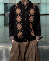 Thebel Argyle Knit Cardigan