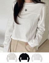 ステッチラインクロップTシャツ