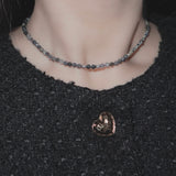 iolite gemstone choker