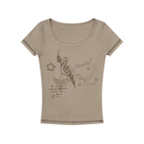 ミラ・ミュージック・グラフィック・スリムTシャツ