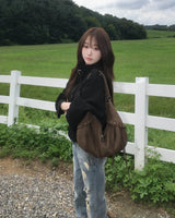 Suede crop trench jacket
