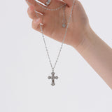 Heart cross necklace