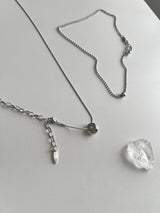 ddo vertical bold donut coin two way ロングレイヤードネックレス