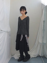 Ribbon Stripe Loose Top