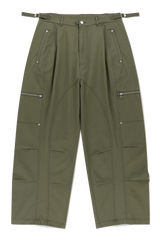 BIKER WASHED WIDE PANTS