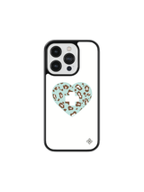 [Glass] Leopard Heart Case