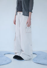 3-WAY MESH POCKET CARGO PT IVORY