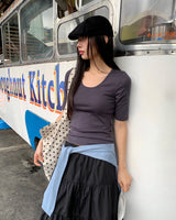 [ORIGINAL] ライリーラウンドハーフスリーブTシャツ