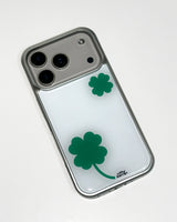 [made] Clover phone case (epoxy silver bumper)