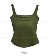 [U-BASIC] Tommy Basic Square Neck Sleeveless (+With Cup)