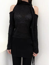 1532. Hole scarf knit T (2color)