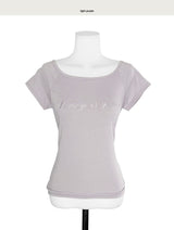 yours ❤ letter one shoulder top