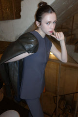 STRETCH SLIM-FIT VEST_GRAY