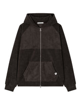 フリース フーディー ジップアップ(BROWN)