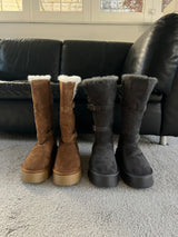 Moufee Fur-Lined Belted Long Ugg Boots