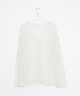 Fine Summer Linen V-Neck Loose-Fit Cardigan